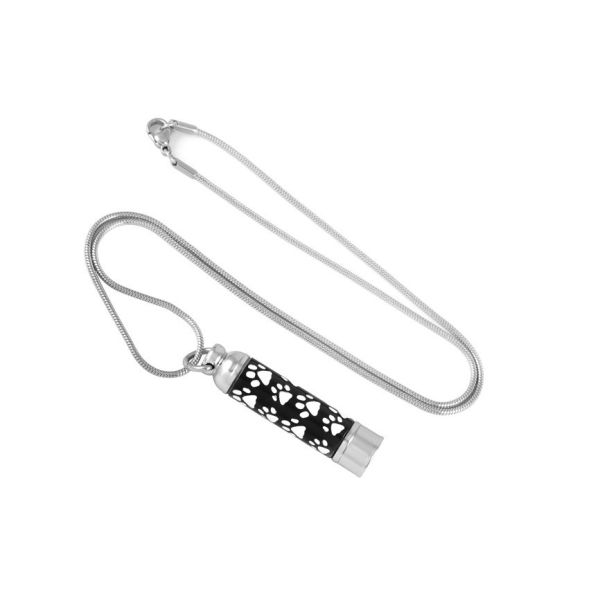 Cylinder Shape Stainless Steel Cremation Urn Pendant Necklace for Ash Pet Ash Urn Jewelry