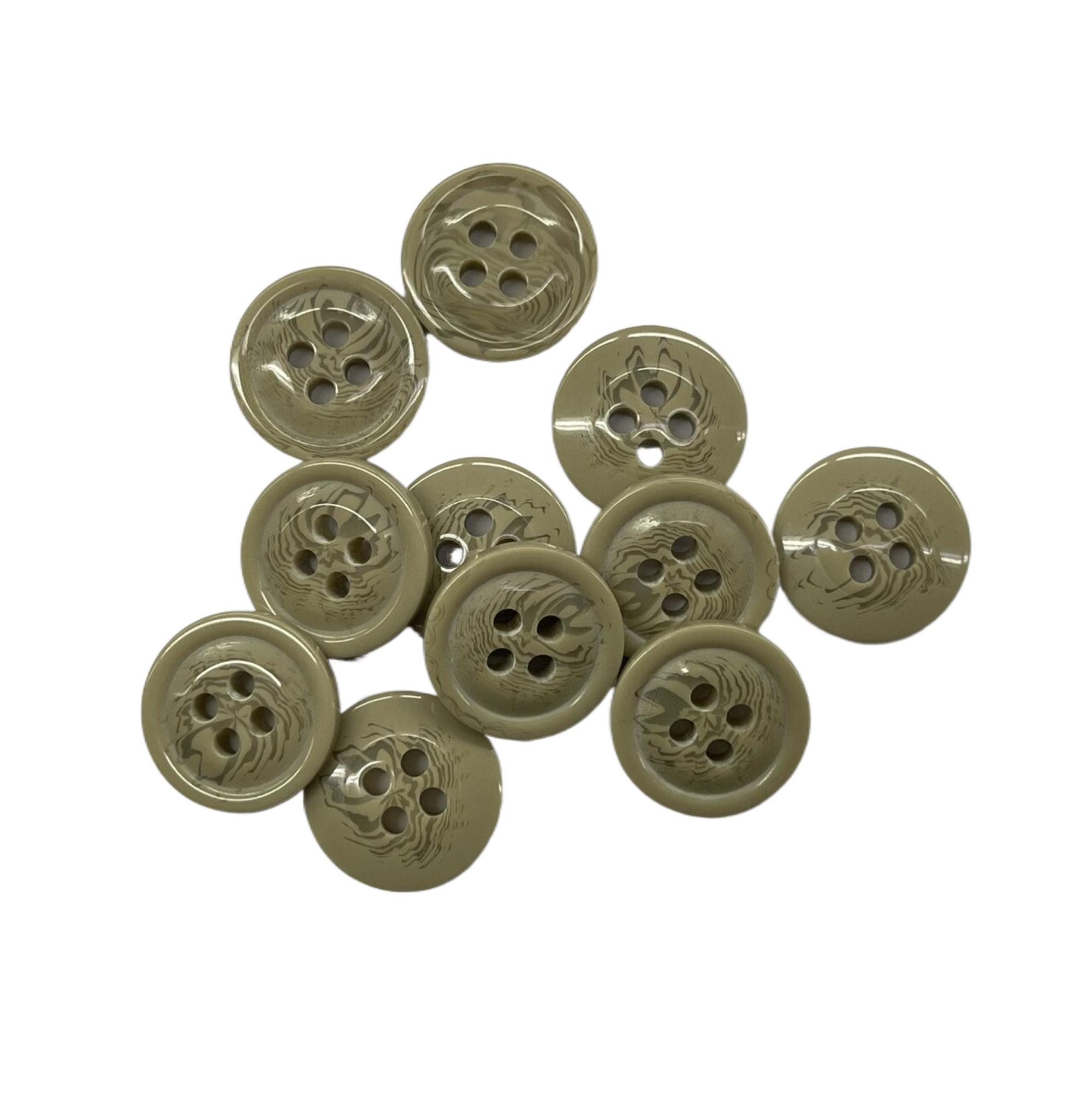 Dark Brown Fake Horn Button With Rim 26L 4 Hole For Women'S Coat Outwear