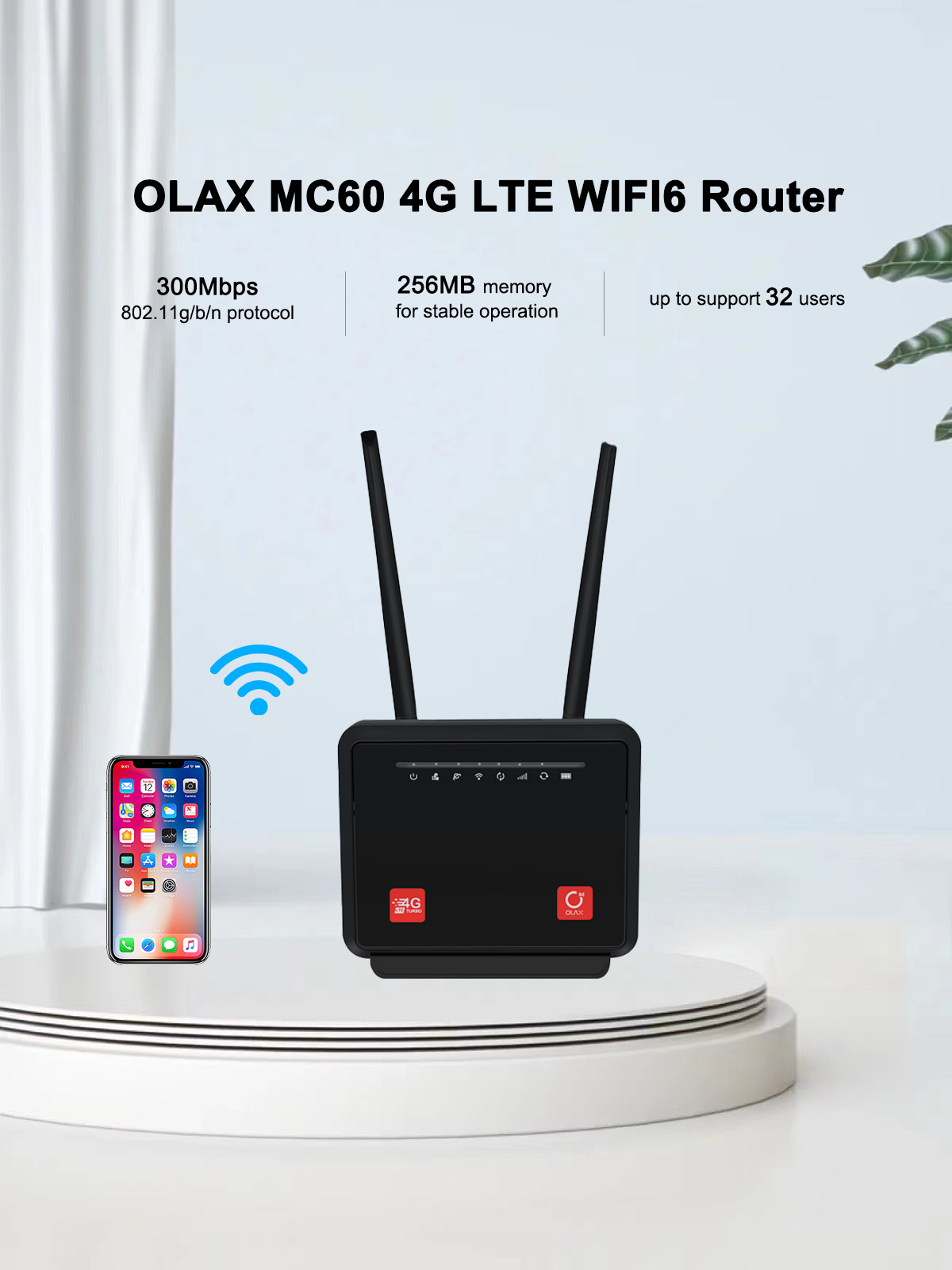 OLAX MC60 300Mbps WIFI Скорость 4G домашний беспроводной Wi-Fi маршрутизатор 4G CPE маршрутизатор со слотом для SIM-карты
