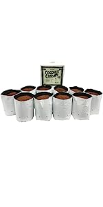 Nursery Growing Bags Large, 7.8x8.6 inches Biodegradable Fabric Seedling Grow Bag, Seed Starting Pots Pouches