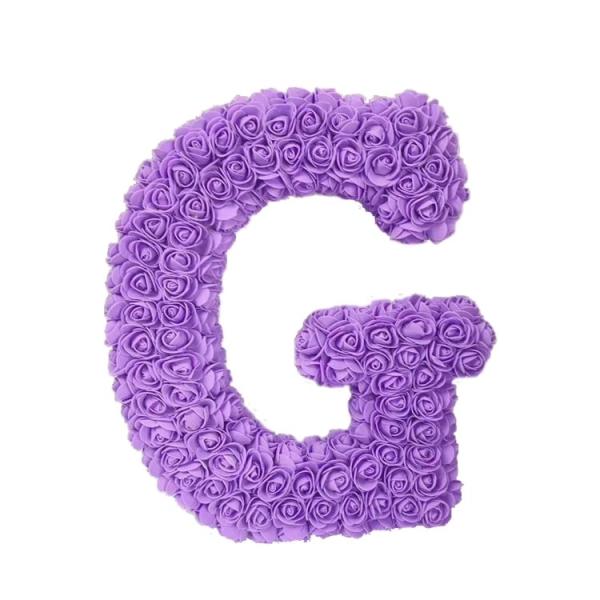 New arrival Foam rose letter from A to Z 38cm PE Rose Flower Letter For Wedding Decoration A-Z Rose Letter