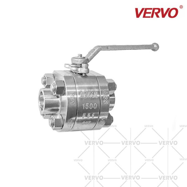 DN25 Floating Type Ball Valve Metal Seat Stainless Steel F51 2 Piece Ball Valve 1inch,800LB 1500LB,2500LB Full Bore