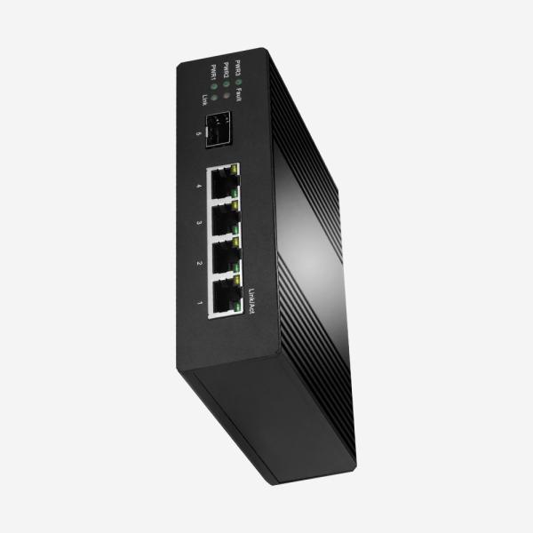 12-57V DC 4 portas Industrial 100 Mbps Ethernet Switch 10 100 Mbps RJ45, 2K MAC