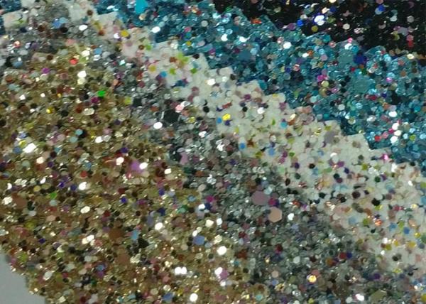 Fancy Holographic Synthetic Glitter Cotton Fabric For Wallpaper Shoes Bag