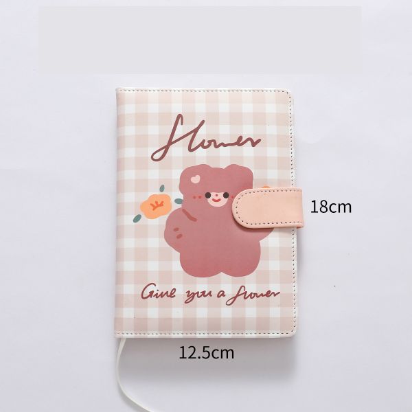 Leather Cute Ins Cartoon Estudiante Página de color Cuaderno de mano LOGO Personalización aceptada