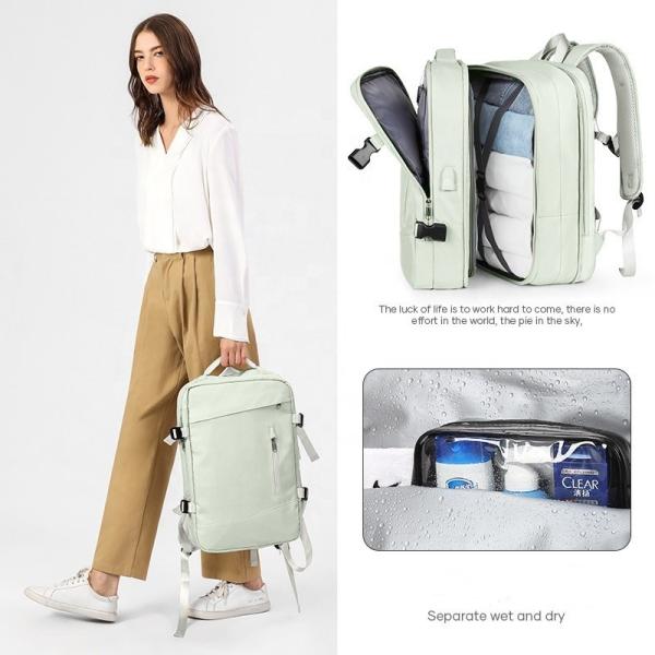 Women Waterproof Outdoor Sports Backpacks With USB Charging Port Shoe Compartment