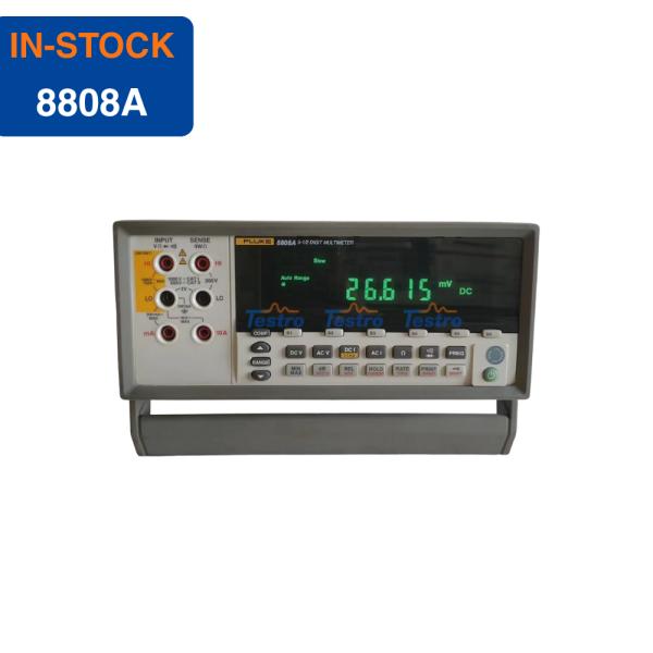 Fluke 8808A 5.5-Digit Dual-Display Bench Fluke Multi Meter With 1-Year Basic DC Voltage Accuracy 1000 V DC 750 V AC 10 A RS-232