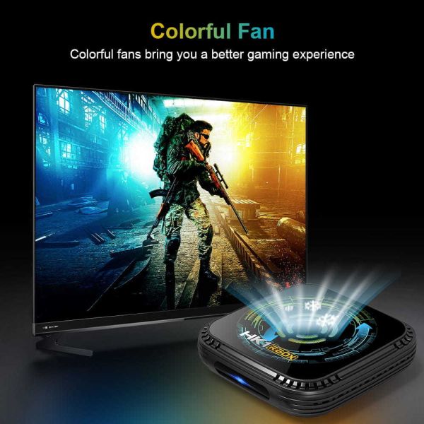 WiFi6 Ultimate 8K Android TV Box Android 14 With 9xtream Streaming Media IPTV Player