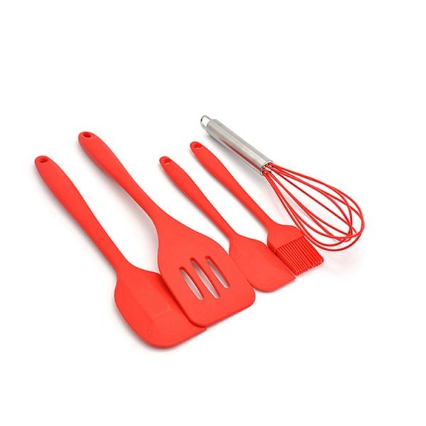 High Quality Silicone Kitchen Utensil Set 5 Piece Cooking Tools Utensils Brush Kitchen Accessories
