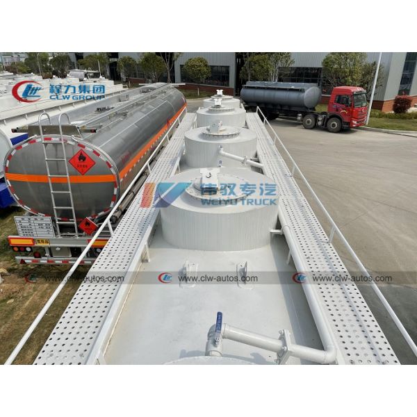 SGS 3 Axle 40000L Q235 Steel Fuel Tanker Semi Trailer