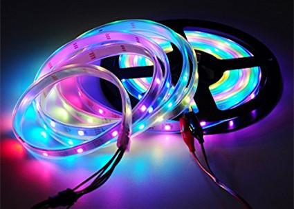 5m Cuttable LED Strips Magic Color 16.4ft 150 WS2812B White FPCB Non Waterproof