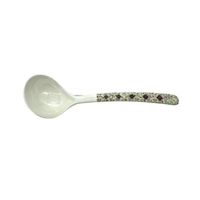 OEM Rice Melamine Soup Spoon Non Toxic Durable Melamine Curry Spoon