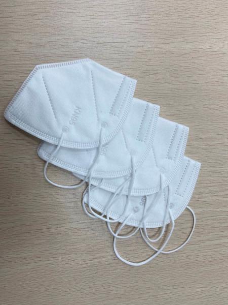 Stocked KN95 Disposable Pollution Mask White Color Three Dimensional Breathing Space
