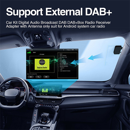 Adaptador DAB de radio digital para automóviles con Bluetooth Transmisor FM nueva caja de radio digital USB Android DAB +