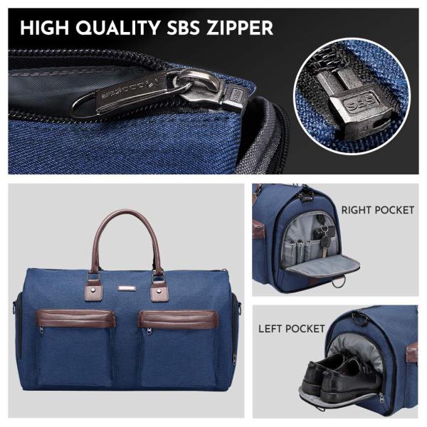 Men'S Large Capacity Travel Bag Crossbody Bag Men'S Shoulder Satchel Canvas Handbag (Blue)