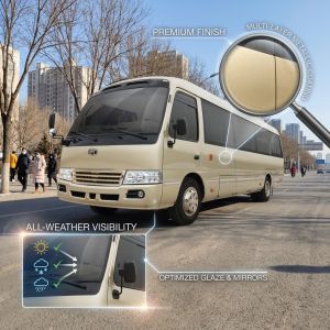 6m 19 Seats Zev Bus LHD Energy Retrieve Pure Electric Mini Bus 89.7 Kwh