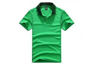 Knitted Embroidered Men's Work Polo Shirts , Short Sleeve Plain Women's Polo Shirts