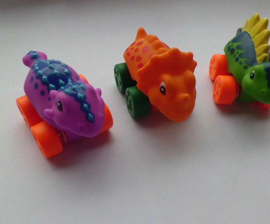 EN71 Vinyl Pullback Racer toy, 6p free cartoon car pull-back vehicle toy