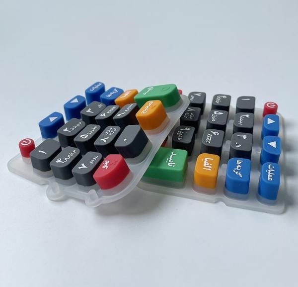 IP65 Flat Or Emboss Silicone Rubber Keypads 2.54mm Female Connector