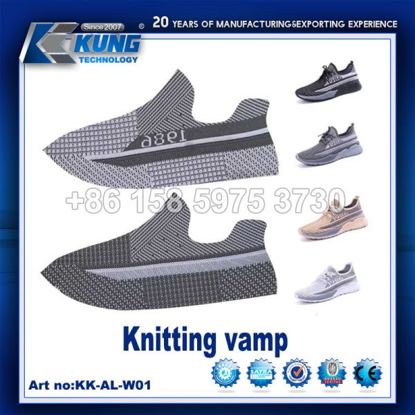 Lightweight Knitting KPU Stylish Uppers , Abrasion Resistant Shoes Vamp