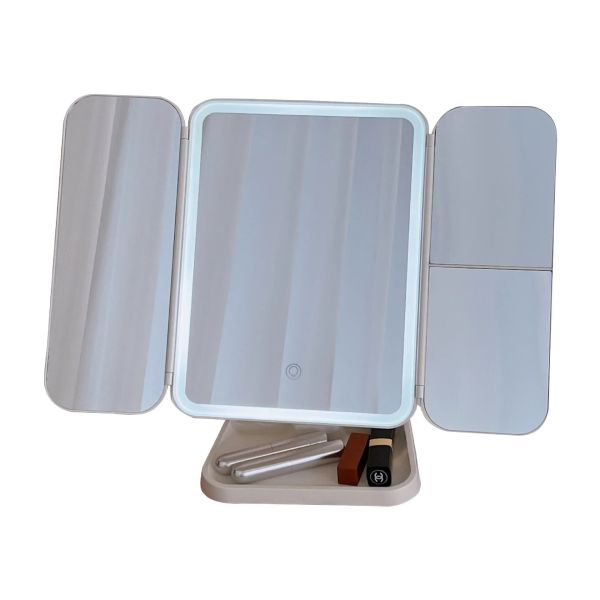Smart Makeup Mirror Trifold Makeup Mirror LED Lights(WH-MR-93)