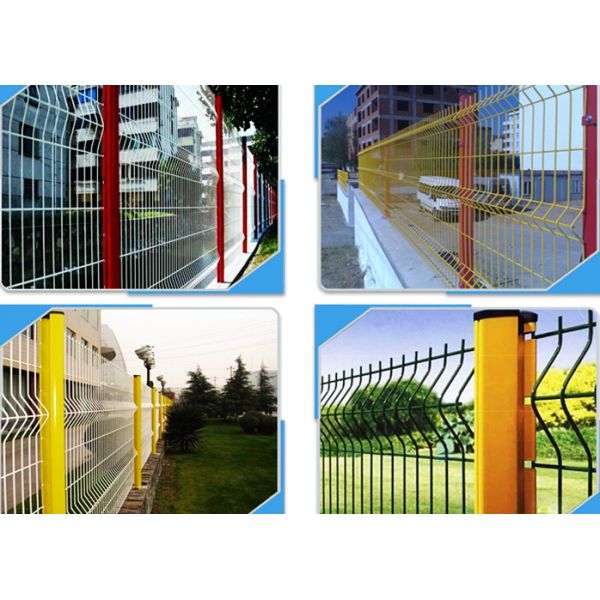 3D Curved Garden Mesh Fencing Square Post With 2.0-6.0mm Wire Gauge