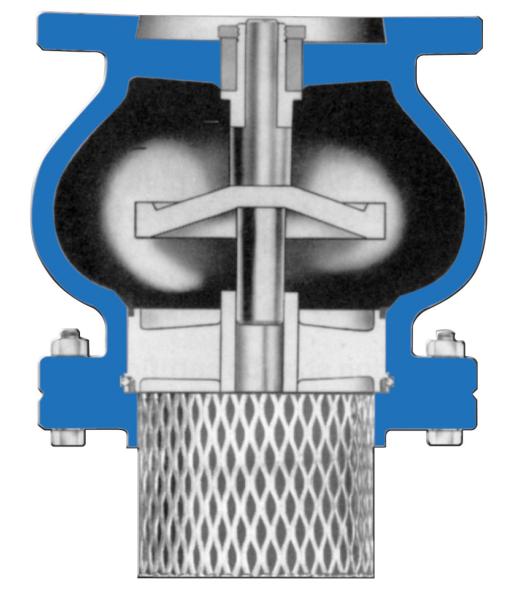 Ductile Iron / Stainless Steel Water Pump Foot Valve With SS304 Strainer , Bottom Valve
