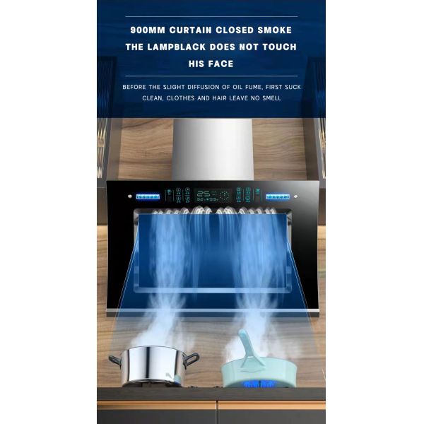 Stainless Steel Cooker Cover with Copper Motor and Automatic Cleaning