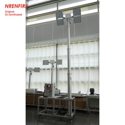 6m pneumatic telescoping mast light tower for fire truck-pan tilt unit-remote control