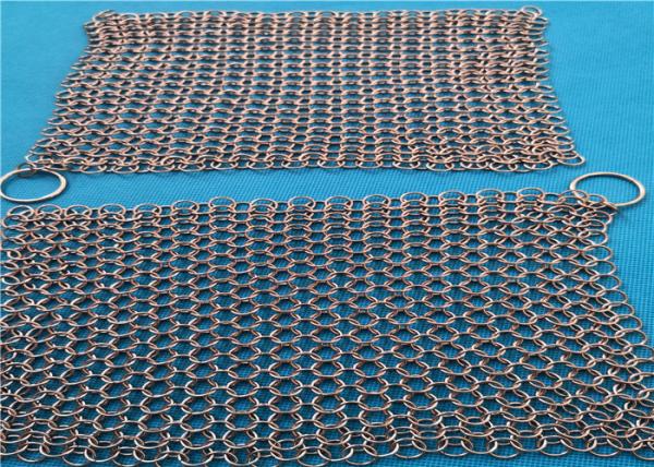 1.2MM Chainmail Scrubbers Cleaning Cast Iron Skillet Effortless