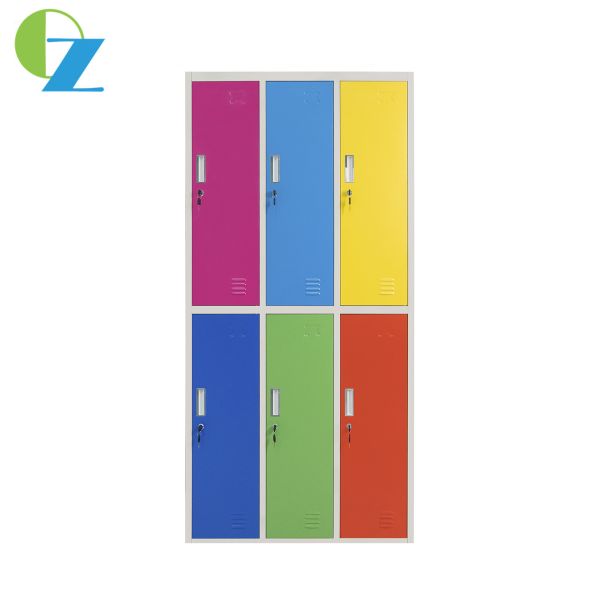 Шкафчики офиса металла мебели красочные отбрасывают шкаф хранения 6 дверей стальной