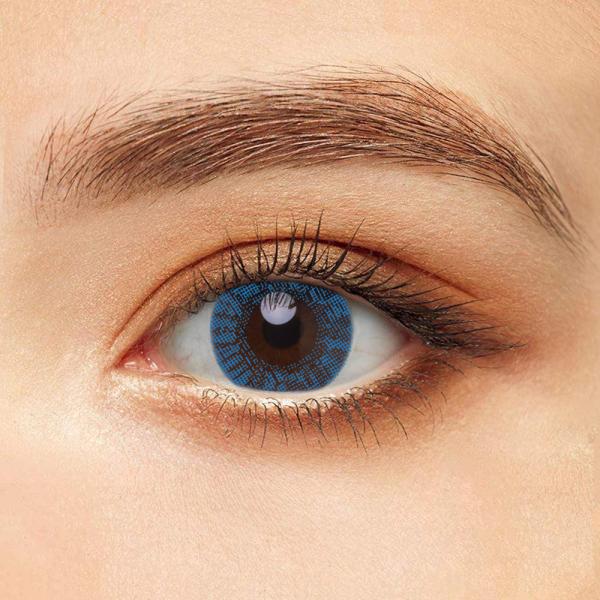 Natural Blue Colored Contact Lenses Halloween Non Prescription 14.2mm