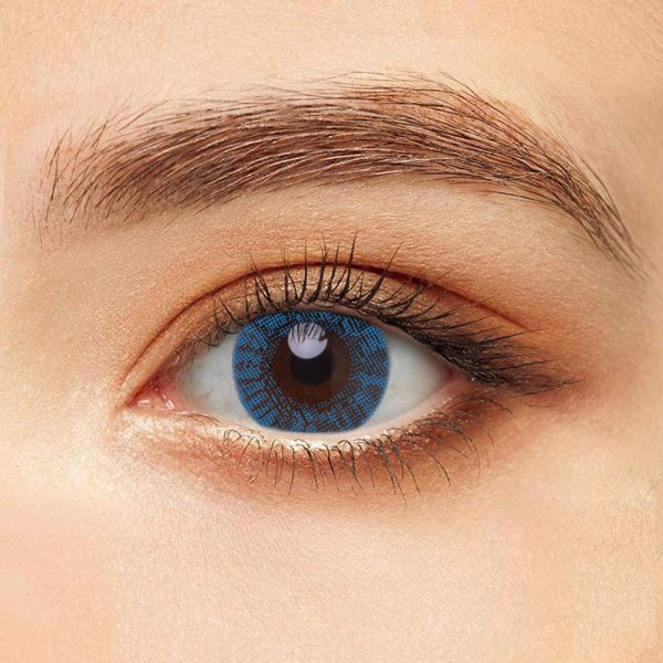 Soft Eco Icy Blue Eye Contact Lenses 14.2mm For Dark Eyes