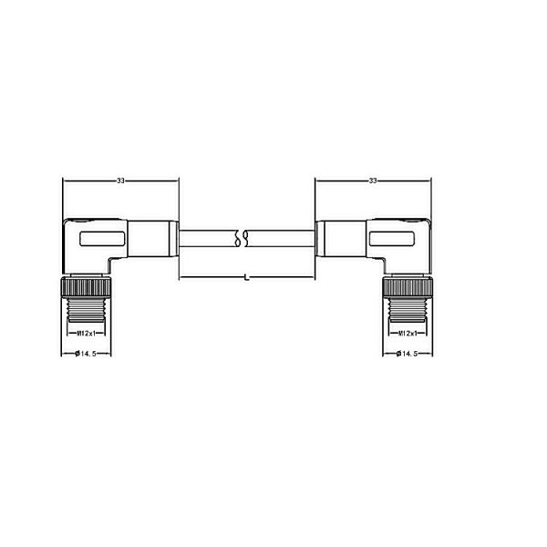 IP67 IP68 Waterproof Connector Female Male M12 A Code Straight and 90 bend Molding Cable