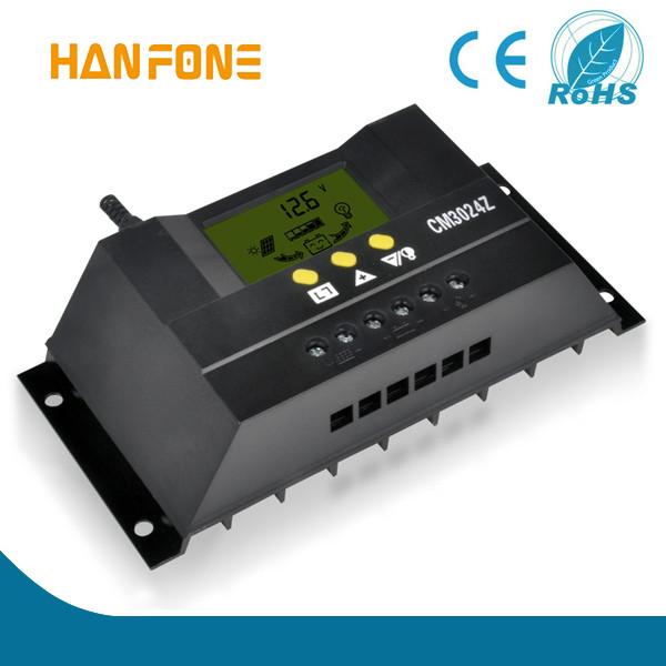 Home solar systems CM3024 30A 12V/24V LCD solar charge controller