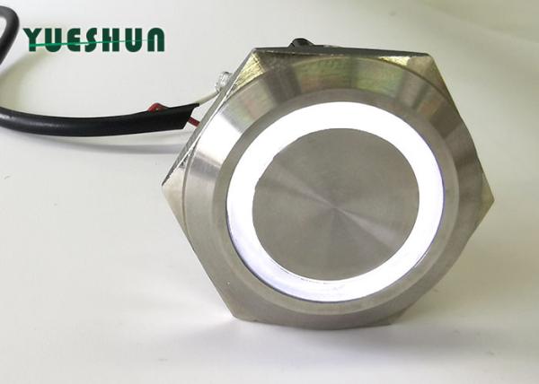 25mm Push Button Switch LED Illuminated , 24V 12V Illuminated Push Button Switch