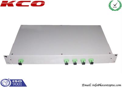 tipo do painel de remendo do divisor da fibra ótica 1x4, divisor 1U 19 do PLC da montagem em rack