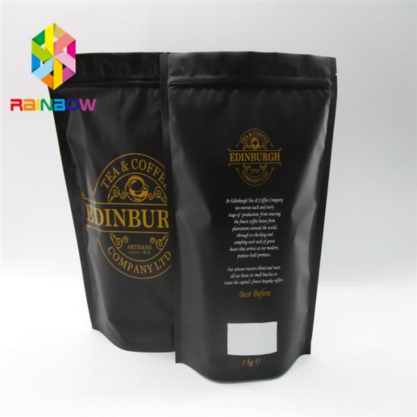 Laminated Aluminum Foil Plastic Pouches Packaging , Heat Sealed Stand Up Bags With Valve