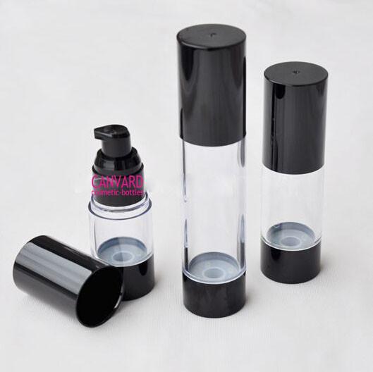 Black airless pump container 15ml,30ml,50ml