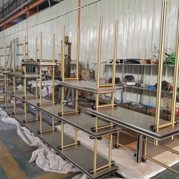 Clothing Stainless Steel Wall Display Racks Wall-mounted Hanger Gold Wall Mounted Clothes Rack for Clothes Shop