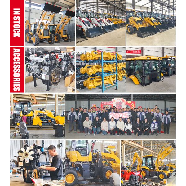 Compact Backhoe Loader with 75 KW Diesel Engine 1.3m³ Bucket Capacity and 2800 KG Loading Lifting Capacity