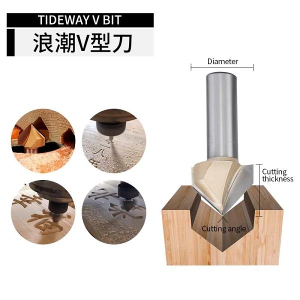 1/2 X 1/4  CNC Router Bit OBM Controllable  Pcb End Mill Cnc Router Bits