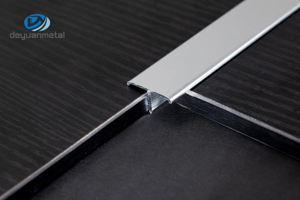 2.5m T Section Aluminium Extrusions 6063 Alu Material Anodized Brushed silver and gold For Wall Decoration