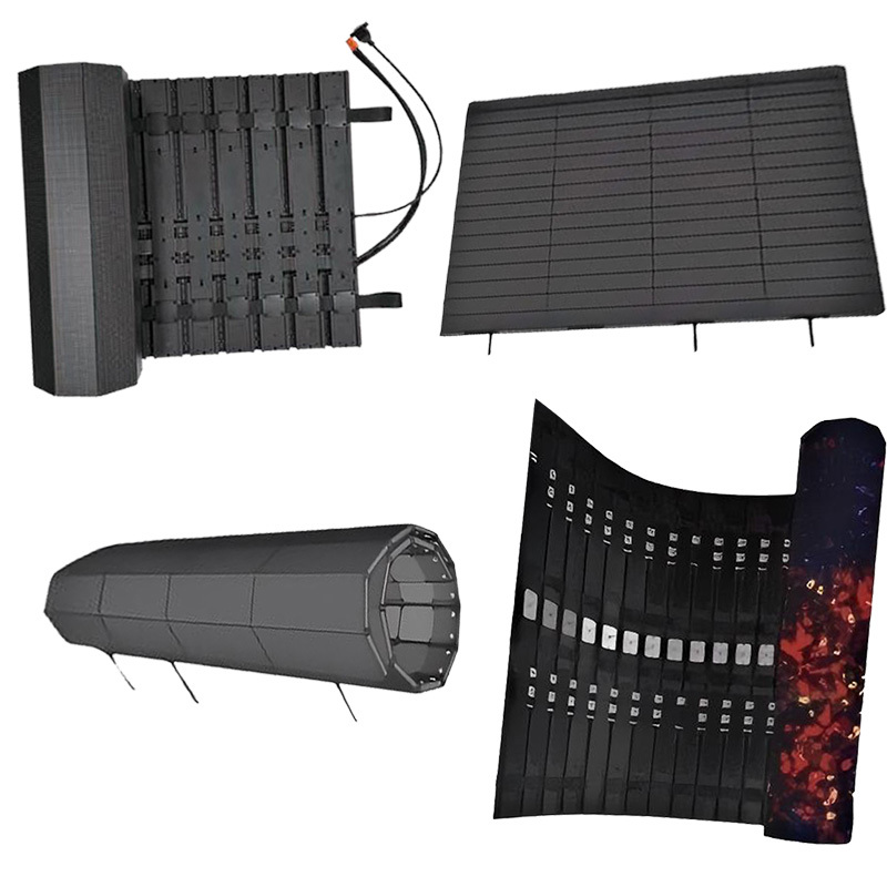 Motorized Roll Up LED Display Space Saving Retractable Screen for Retail Windows Showrooms