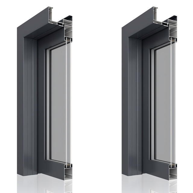 Heavy Duty Wind Resistant Aluminum Impact Front Doors With Double Insulated Glass