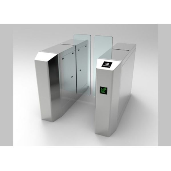 Stainless Steel Frame Access Control Turnstile with Acrylic Arm and IP44 Rated BLDC Motor Sliding Barrier Gate