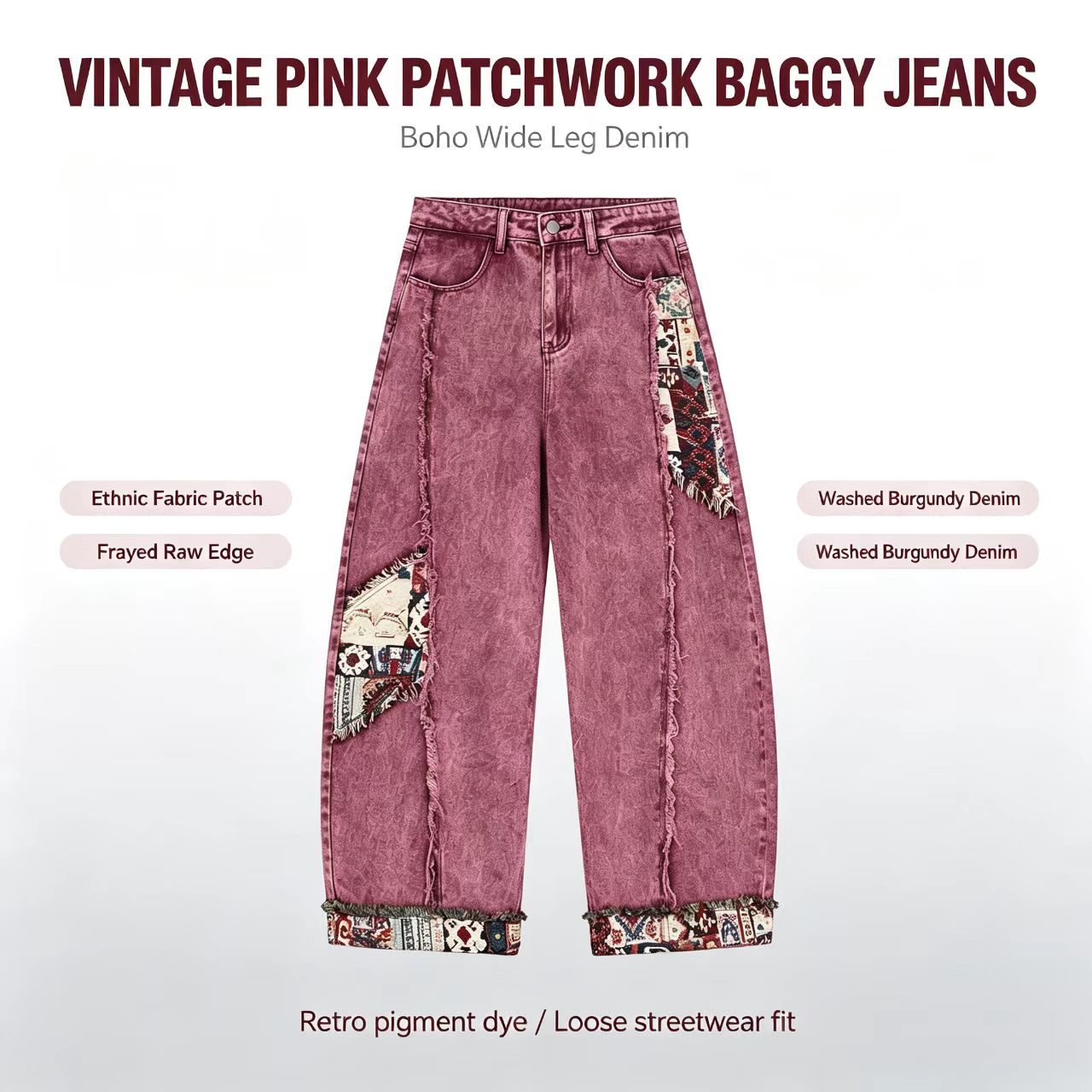 Classic Denim Pants Featuring Durable Metal Rivets Reinforcing Stress Points Suitable for Retail and Apparel Businesses