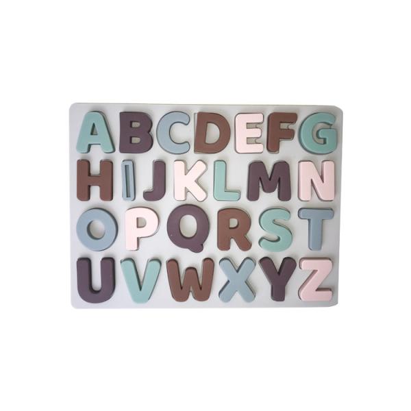Non Toxic Silicone Early Educational Toys Movable Letter Puzzles For Kids