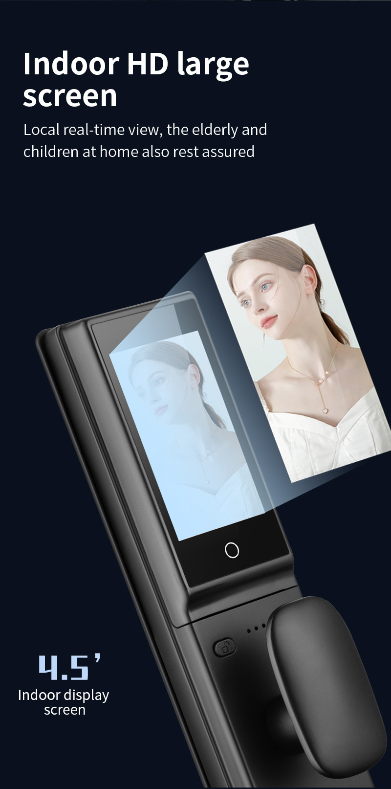 Автоматическая камера 3D распознавания лиц Tuya Smart Lock с видеозвонком S958max Digital Door Lock