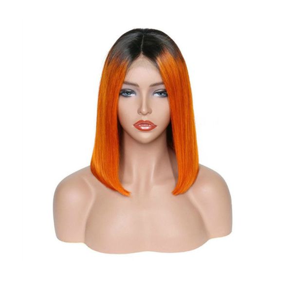 Light Brown Lace Front Human Hair Wigs T-part Lace for Bob Wigs Sale